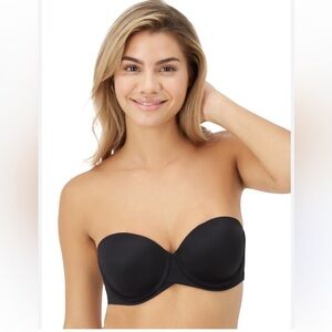 MAIDENFORM Push-Up Strapless Black Bra